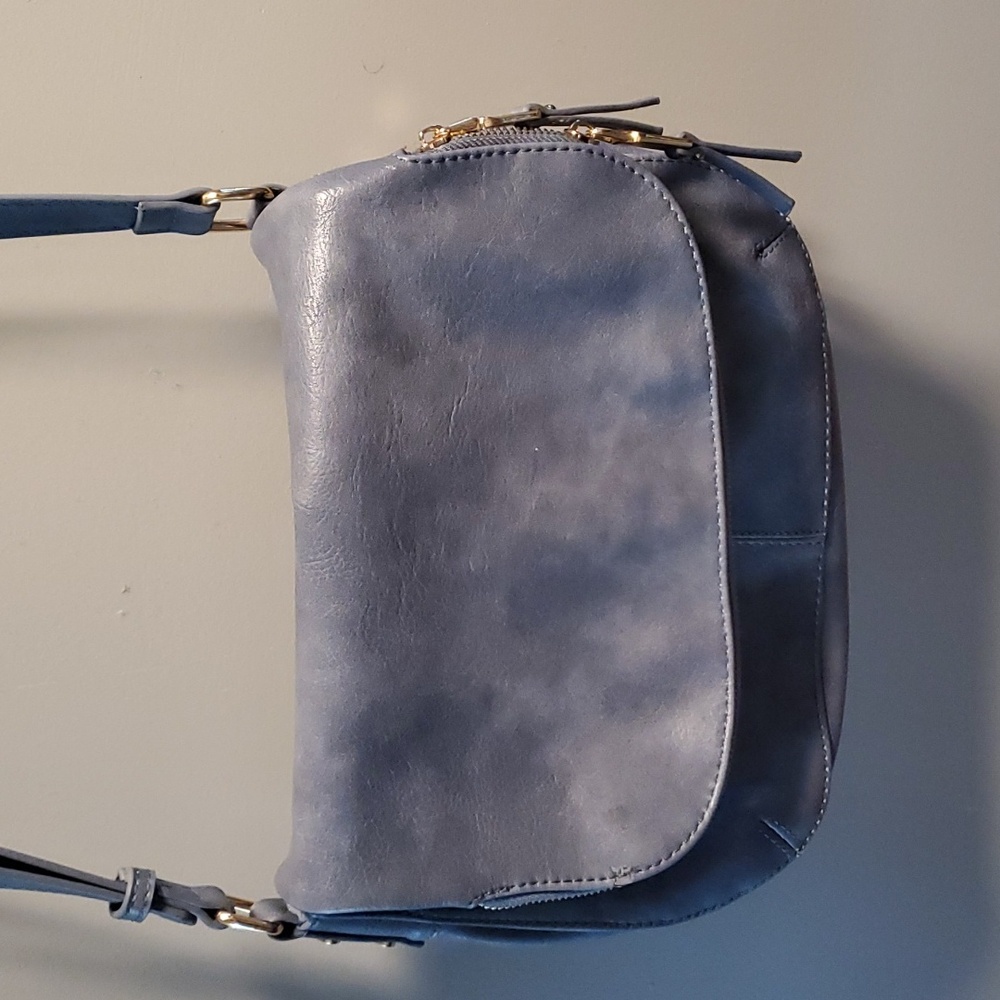 Miztique Blue Vegan Leather Crossbody